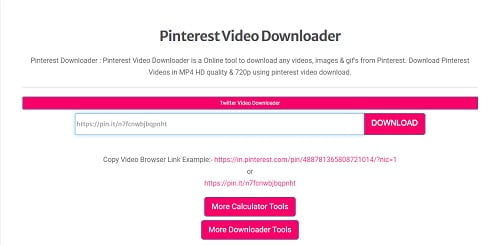 cara download video pinterest di telegram